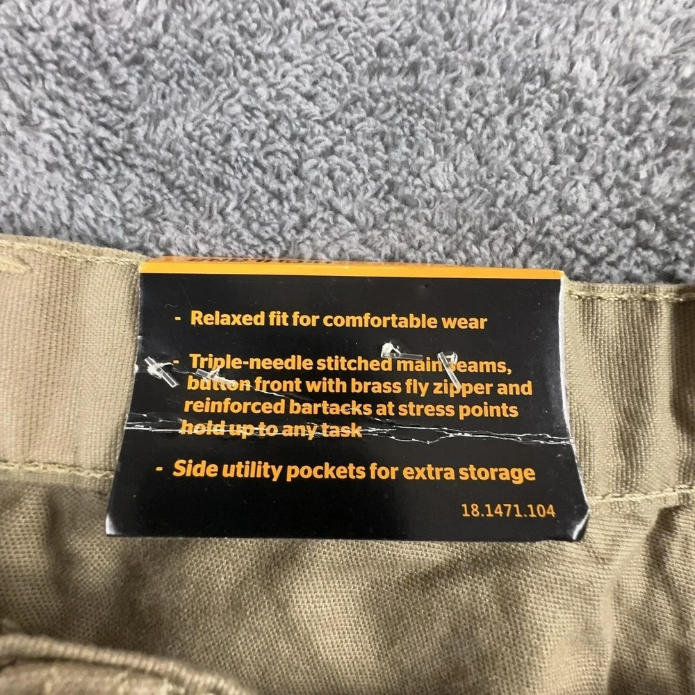 Berne Highland Flex Carpenter Pants Mens‎ 38x34 Khaki Relaxed Stretch Workwear